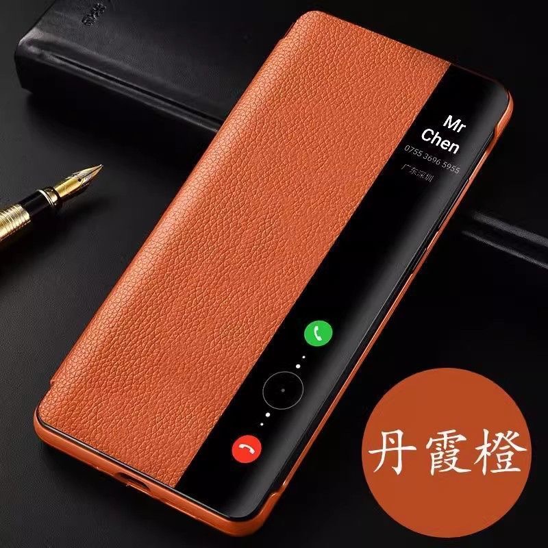 适用华为mate30手机壳智能休眠华为mate40pro+翻盖皮套非原装超薄魅特50RS保护套镜头全包防摔套男女mt外壳 - 图3