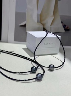 S925纯银明星同款贝珠尖晶石choker项链小众设计感锁骨链女颈链潮