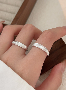 持恒S925纯银闭口实心猫眼戒指女2024年新款小众设计轻奢简约指环