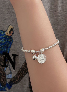 持恒s925纯银圆珠女王牌手链女韩国新款小红书爆款简约设计手饰