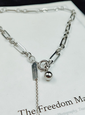 钛钢流苏欧美颈链项链女设计感