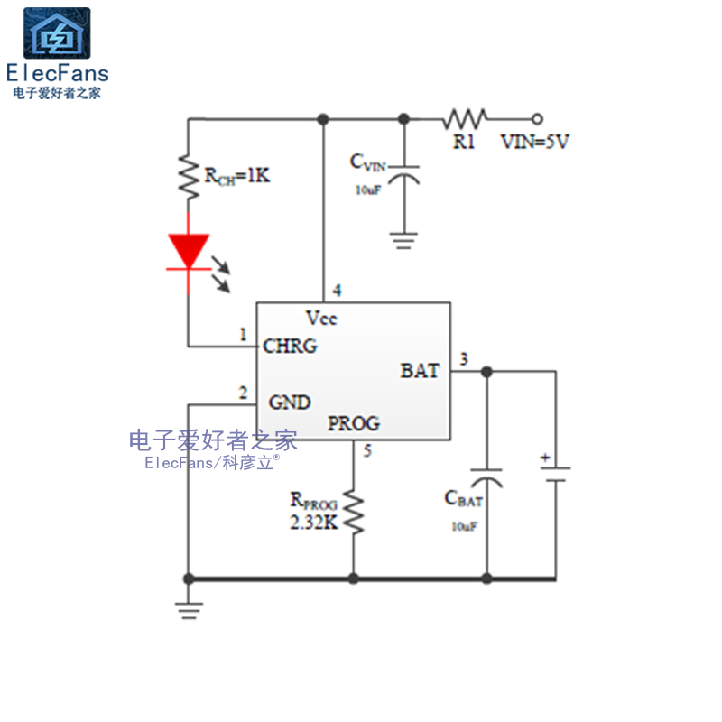 (5个)原装TP4065-4.2V 65b849锂离子电池线性充电管理芯片SOT23-5-图0