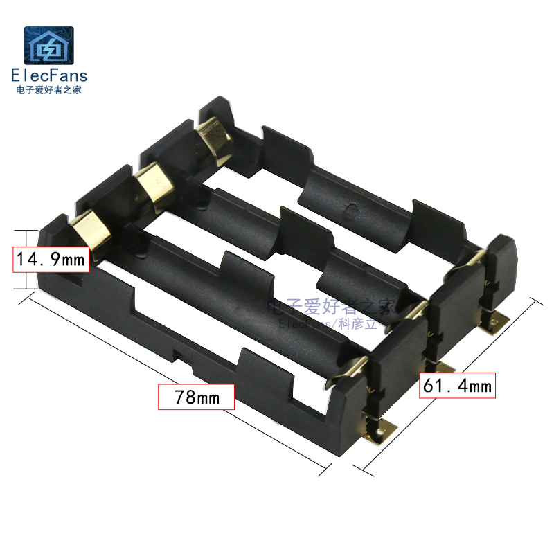 18650贴片SMT锂电池盒子1节2位3位4位3.7V锂电池座可串并联电源仓-图2