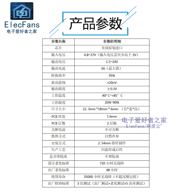 可调3A降压稳压电源模块板 输出3.3V 5V 12V DC-DC超小迷你型航模 - 图0