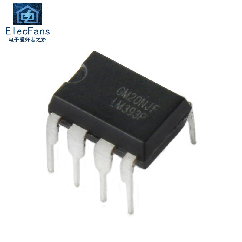 LM393芯片IC 双路电压比较器2通道 直插DIP-8/贴片SOP-8 电子元件 - 图0