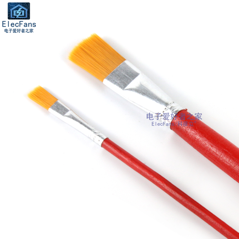 小毛刷子助焊膏电脑主板PCB清洗电路板清洁刷除尘长红柄刷油画笔 - 图1