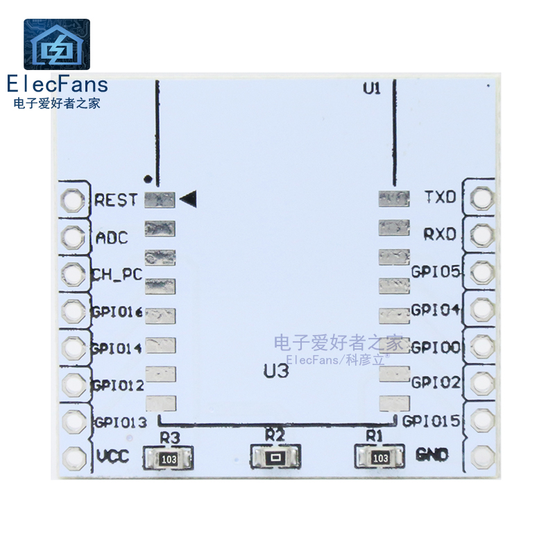 串口WIFI ESP8266模块转接板 ESP-07/08/12/12E/12F(不含模块)-图0