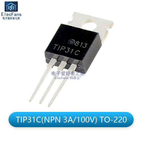 (2个)原装TIP31C 3A/100V NPN达林顿晶体管三极管 直插TO-220 - 图1