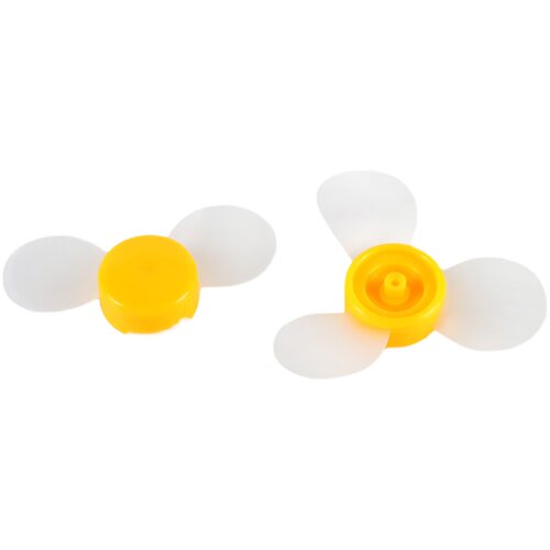 软硅胶透明三叶风扇叶 适用130/140/180/R300C电机马达 孔直径2mm - 图1