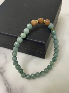 ZHAZHA韩国新款时尚简约百搭小众设计手链女高级感气质翡翠卡7 漏