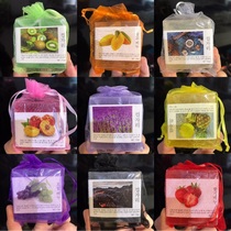 Korean Fruits Soap Bamboo Charcoal Fruit Sheet Soap Essential Oil Soap Handmade Soap Wash Face Bath Soap Plant Essential Oils Soap Sliced Soap