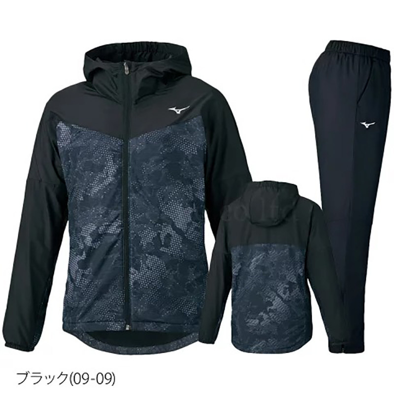 日本mizuno美津浓乒乓球运动服套装防风保暖训练连帽外套休闲长裤