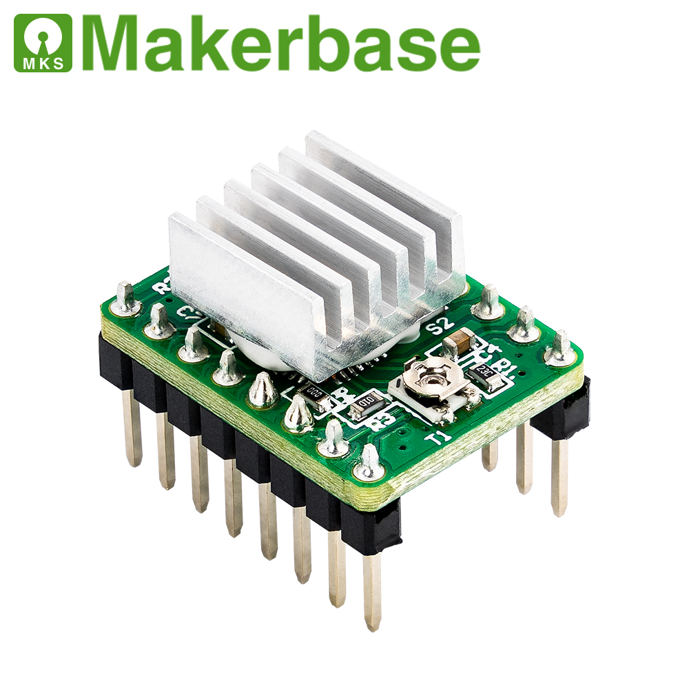 Makerbase A4988-Z 步进电机驱动器 Reprap 出厂贴好散热片红蓝版 - 图1