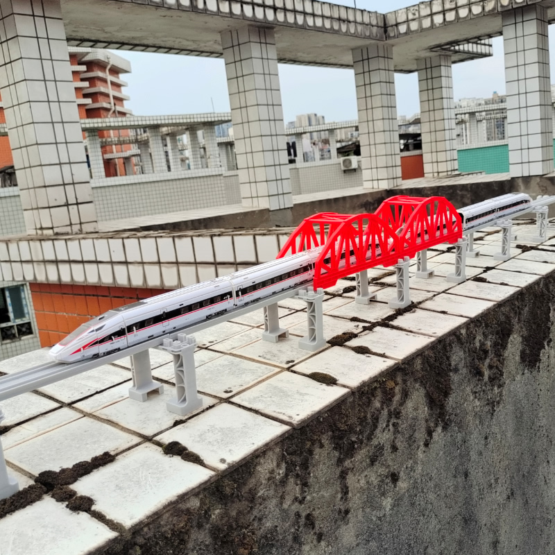 【普乐路】复兴号高铁火车CR400AF拼装模型套装玩具tomy轨道 - 图0