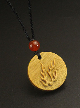 项链吊坠紫檀毛衣链吊坠女