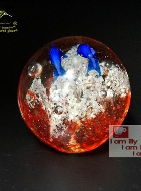 书柜礼品琉璃厘米红色系列水晶球