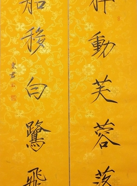 东君书画真迹东君瘦金体书法对联行书斗方客厅办公室书房茶室定制