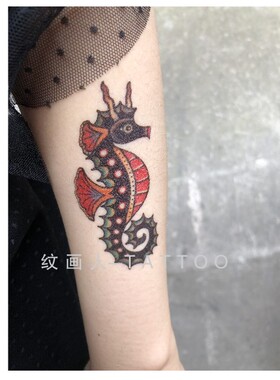 欧美oldschool海马OS纹身贴
