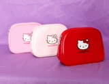 Hello kitty, вместительная и большая косметичка, водонепроницаемая полиуретановая маленькая сумка клатч, японские и корейские