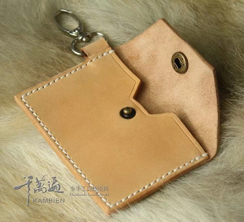 Простой картхолдер, кожаный браслет ручной работы, из натуральной кожи