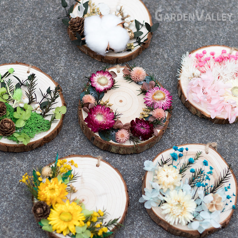 松木圆片天然贴画装饰儿童节亲子沙龙创意手工永生干花diy材料包,淘宝优惠券,粉丝福利购,淘宝优惠卷