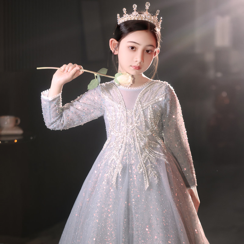 儿童晚礼服公主裙高端女童钢琴演出服花童蓬蓬纱小孩主持花童婚纱,淘宝优惠券,粉丝福利购,淘宝优惠卷