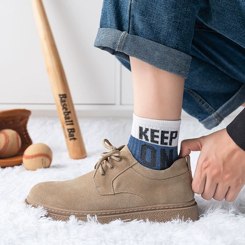 南极人 Утепленные носки для мальчиков, демисезонные хлопковые удерживающие тепло гольфы, средней длины