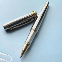 Export US Advanced Signature Pen Core Metallic Pearl Pen of Design Design High-end Metal Silver Color Business Signature Pen