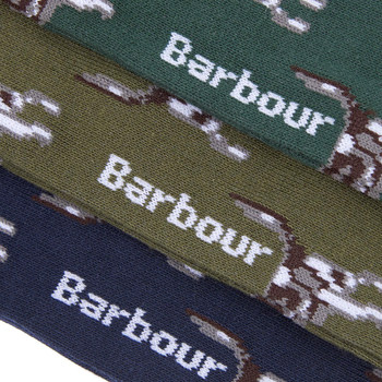 ໃນສະຕັອກ British Barbour gift boxing three pairs of pet dog patterns unisex mid-calf socks stockings