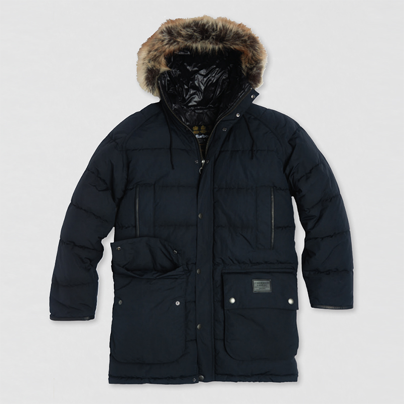 保暖 英国Barbour Gold Standard金标暴风雪BAFFLE连帽羽绒服大衣 - 图0