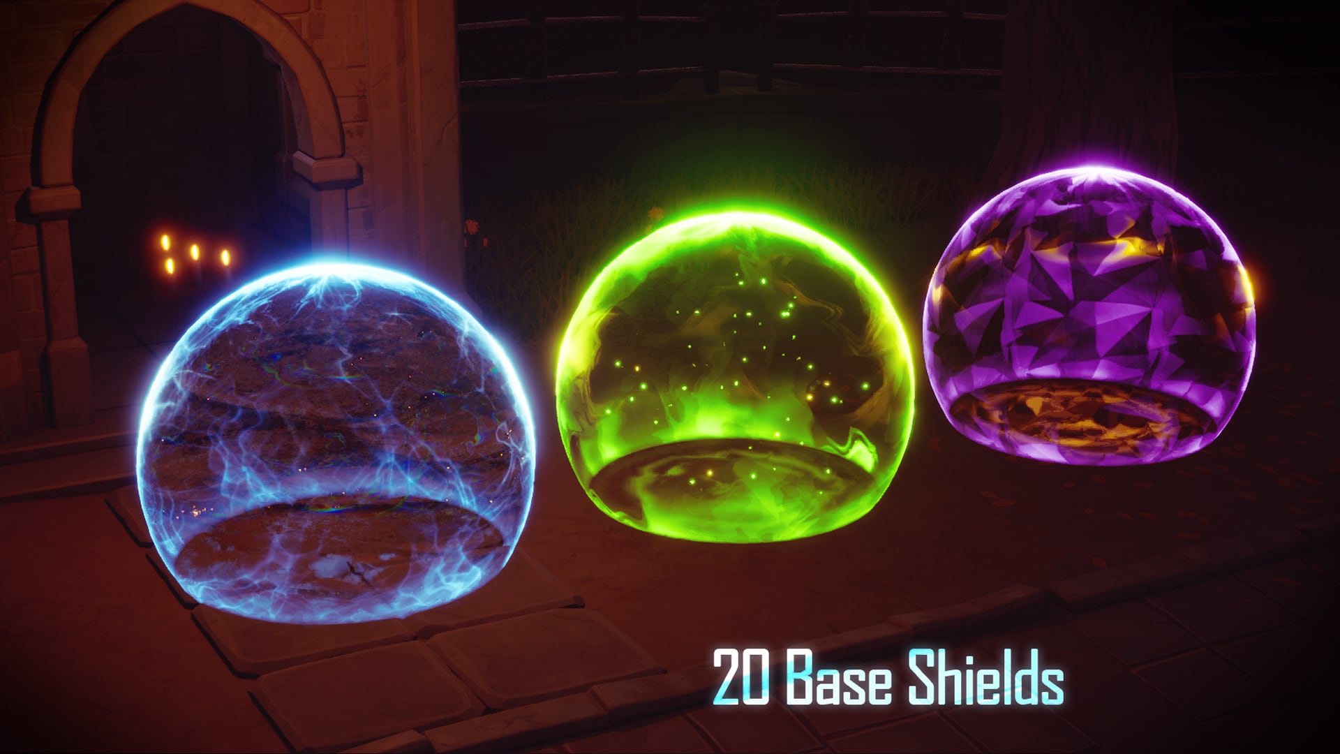 UE4虚幻5 Shields VFX Pack技能护盾保护罩特效20种-图2