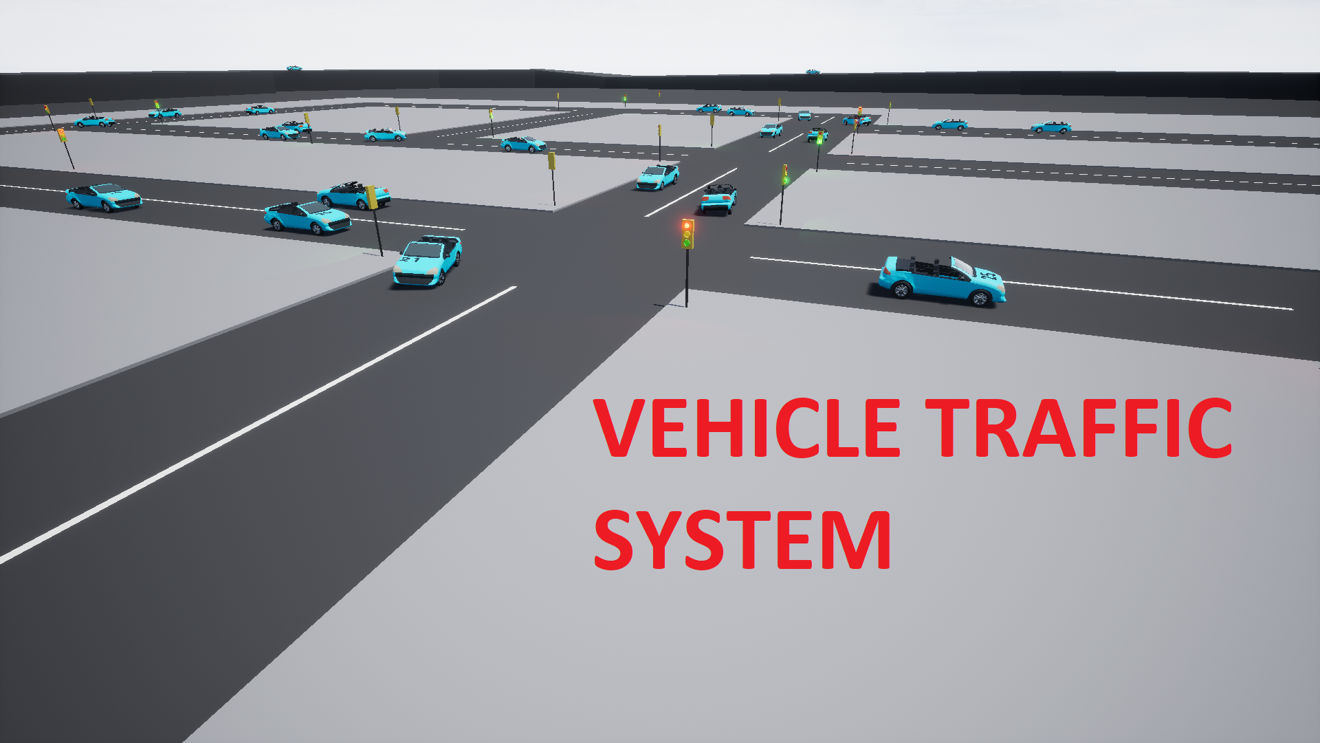 UE4虚幻5 Vehicle Traffic System 道路交通车流系统 4.26-5.0.3 - 图0