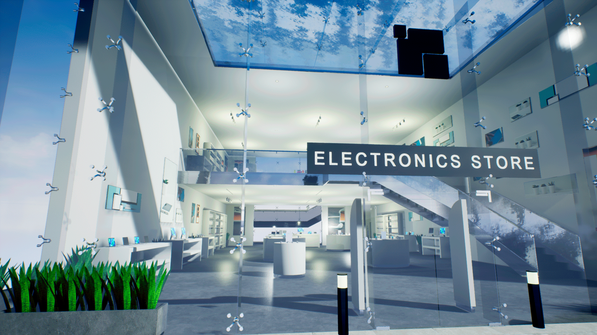 UE4虚幻5 Electronics store - devices and furniture 电玩店 - 图0