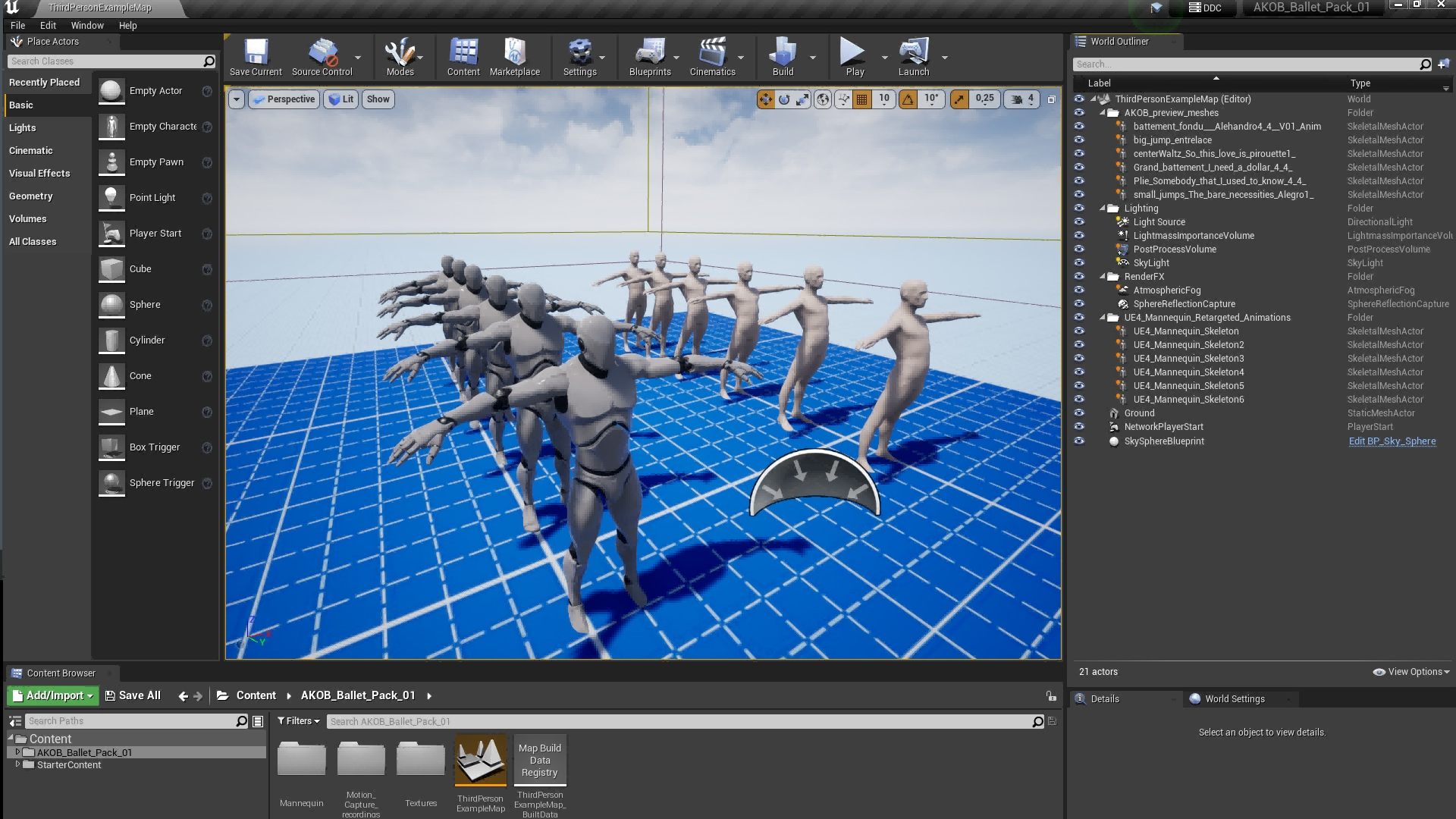 UE4虚幻5 AKOB: Ballet Motion Capture Pack 01 芭蕾舞蹈动画包 - 图1