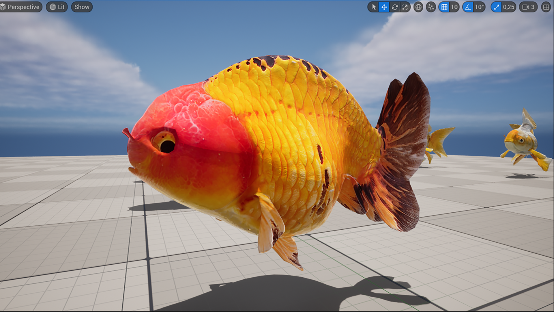 UE5虚幻5 Goldfish Collection Pack 金鱼角色带动画 - 图0