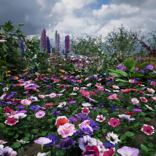 UE4虚幻5 Flowers and Plants Nature Part 1 花卉自然植物花草 - 图0