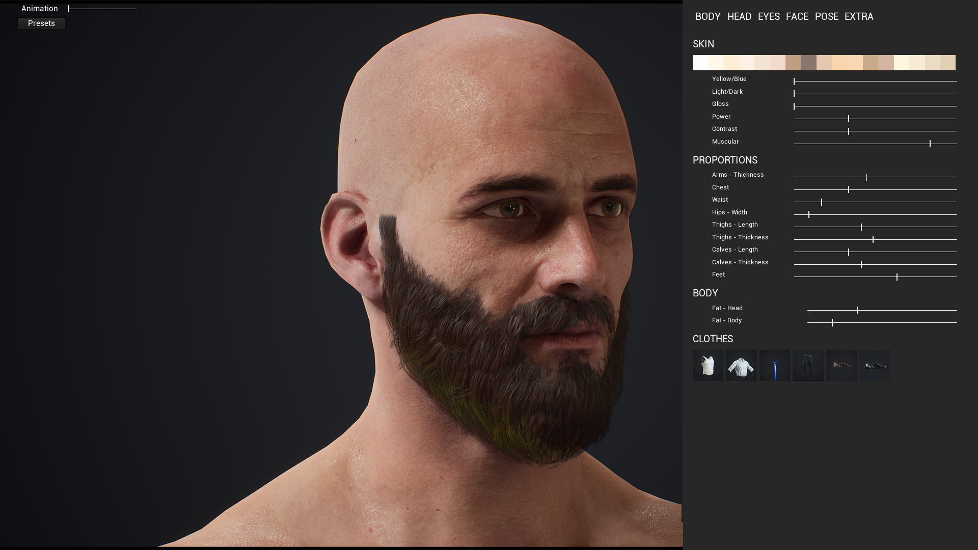 UE4虚幻5.3 Character Customization: Male 男性捏脸系统 - 图2