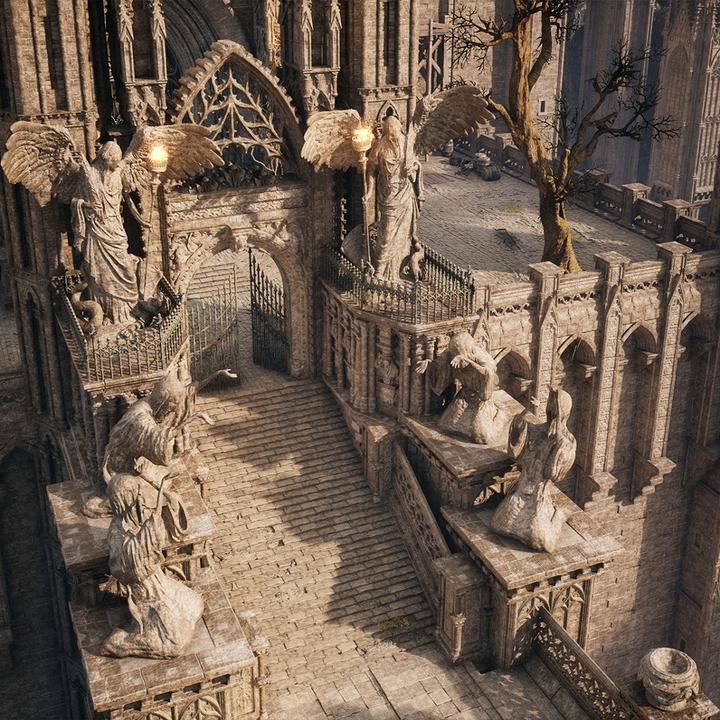 UE5虚幻5 Castle Grimguard(Night/Day)城堡守卫场景模型-图1