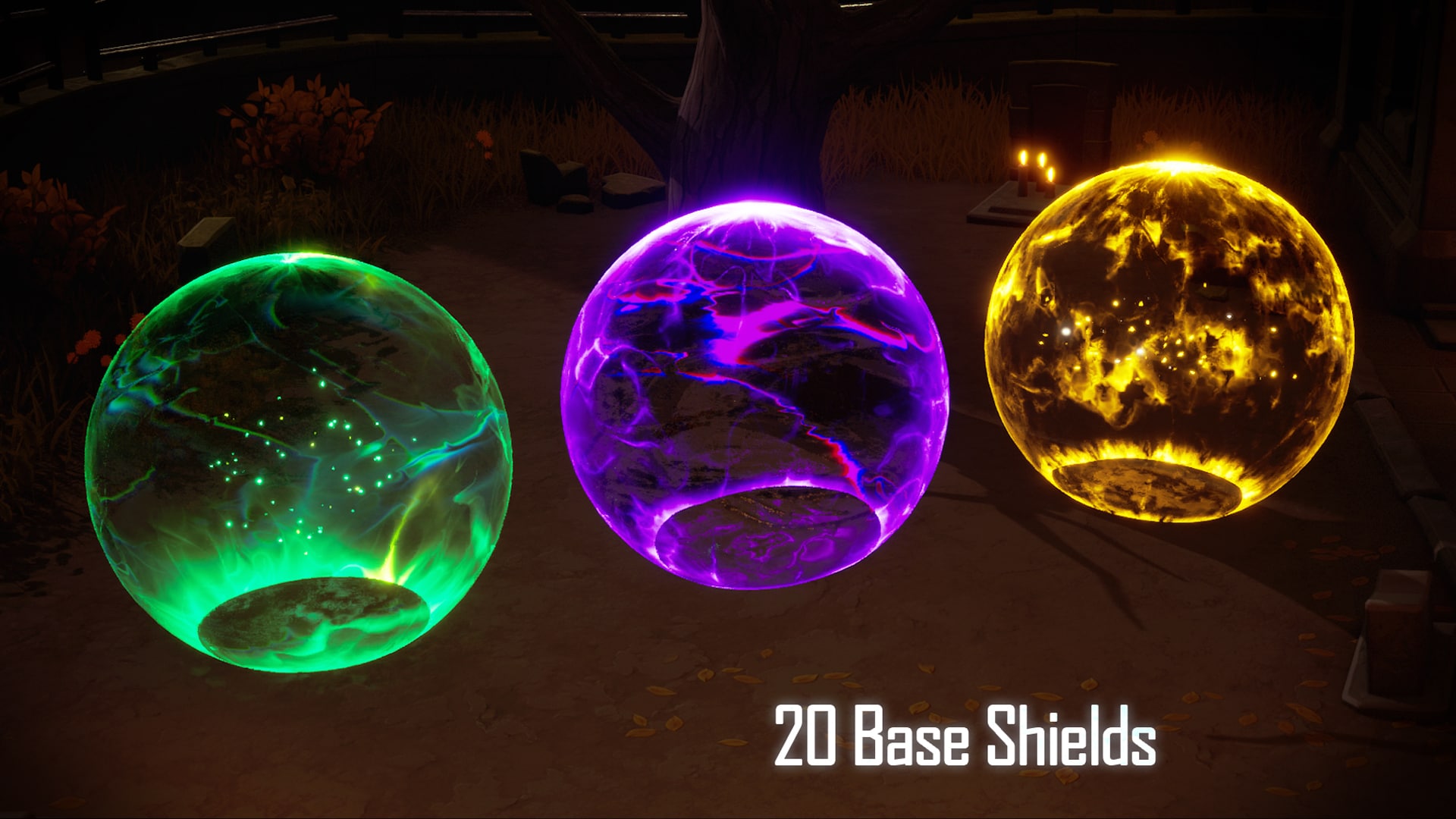 UE4虚幻5 Shields VFX Pack技能护盾保护罩特效20种-图1