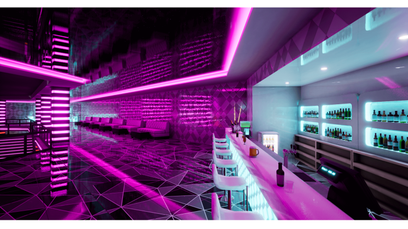 UE4虚幻5 Night Club 酒吧夜店俱乐部霓虹舞池舞台科幻场景 - 图2