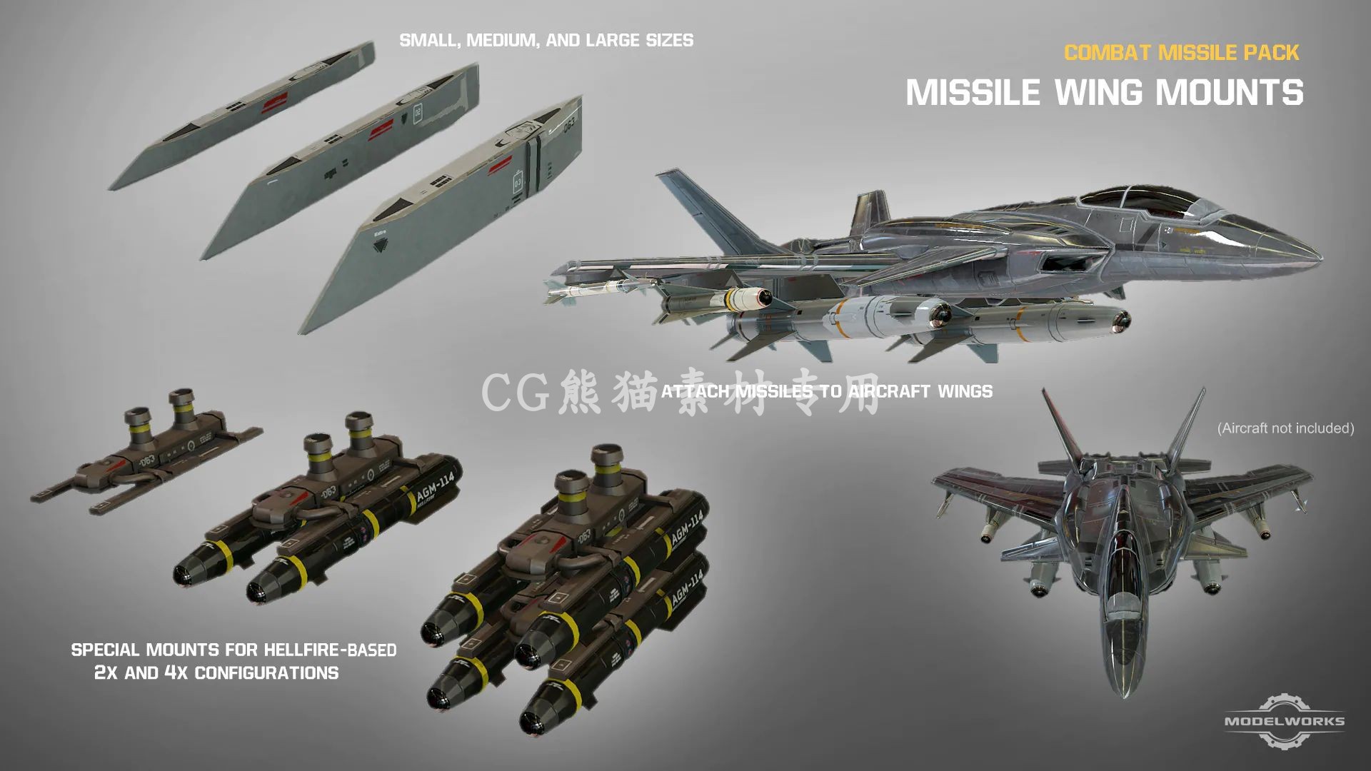 UE4虚幻5 Combat Missile Pack 作战导弹动画 - 图1