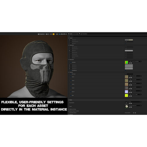 UE5.6-5.8 Soldier Military Balaclava Outfit for MH Rigged - 图1