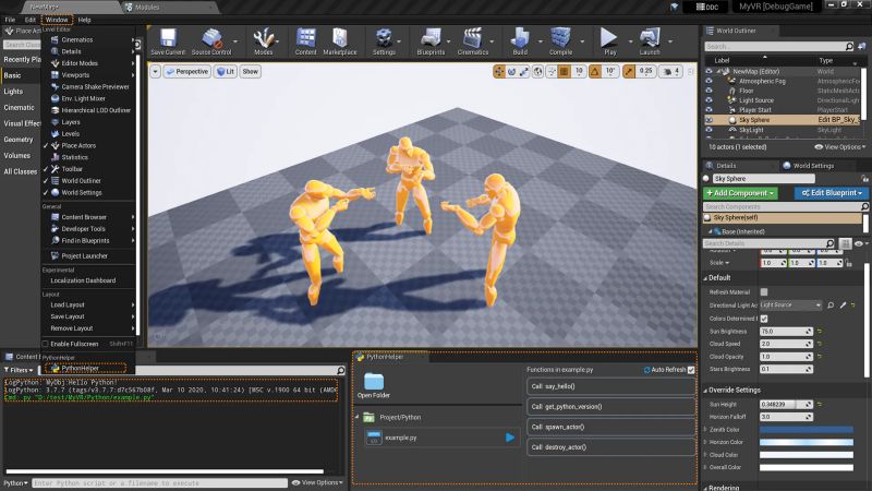 UE4虚幻5 Python Helper 虚幻引擎轻松运行Python代码插件 - 图1