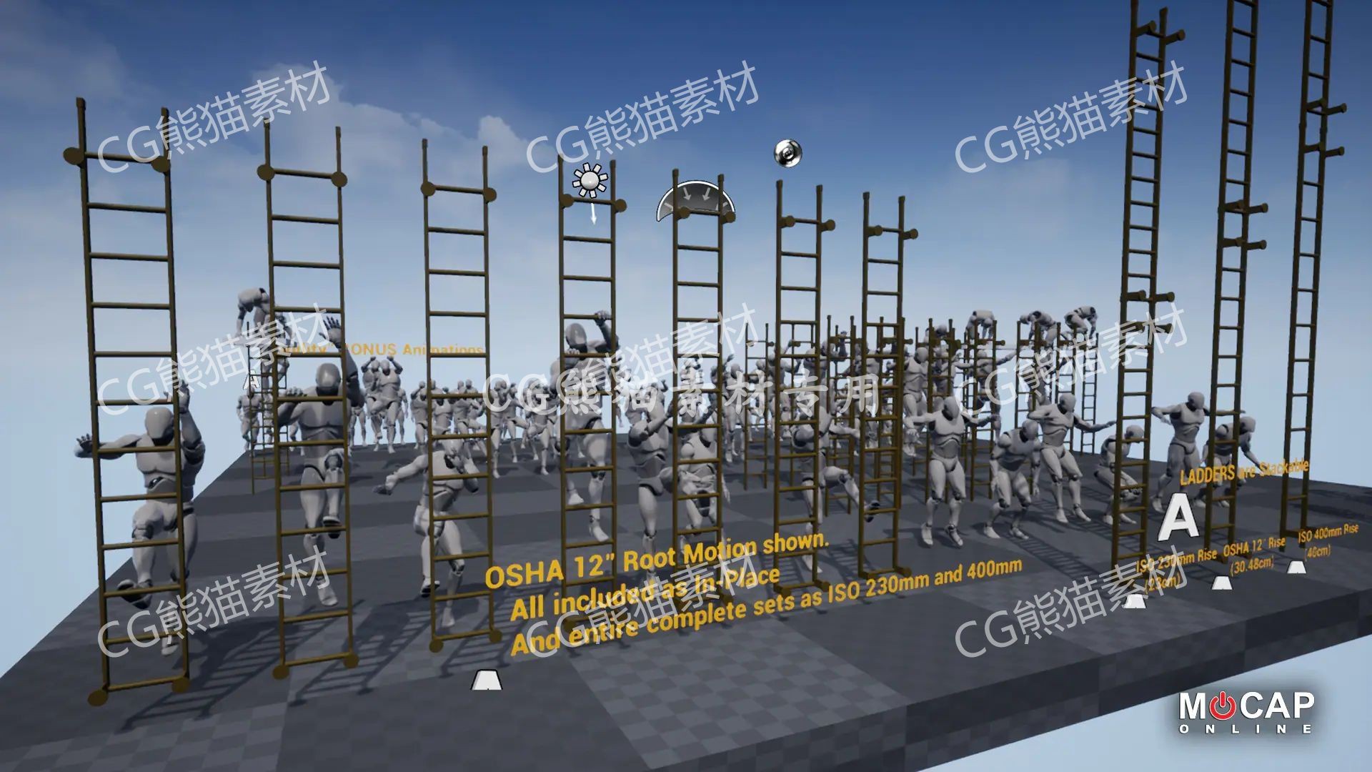 UE4虚幻5 Ladder Pro- Mocap Pack爬梯攀爬动捕资源任意版本-图2