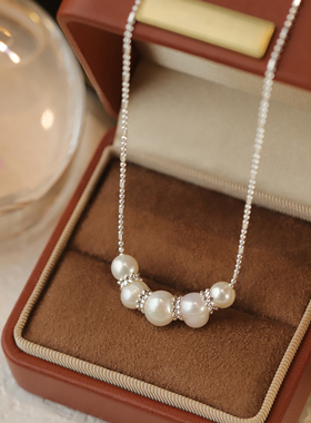 轻奢天然珍珠项链女白月光锁骨链