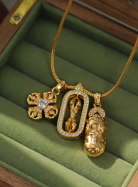 小众轻奢貔貅金刚杵吊坠锁骨链女