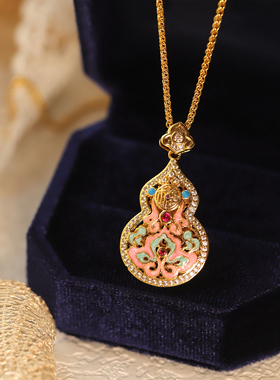 新中式祥云福字葫芦项链女时尚