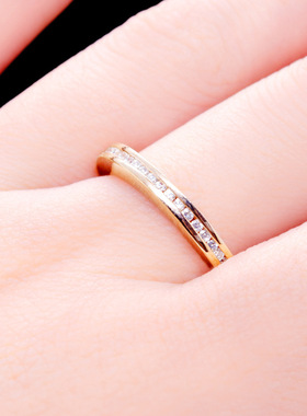 合金镶钻气质款优雅知性风戒指