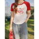 Large size 100% women's clothing, fat mm huge slim suit, contrasting color T-shirt, jeans, casual outfits