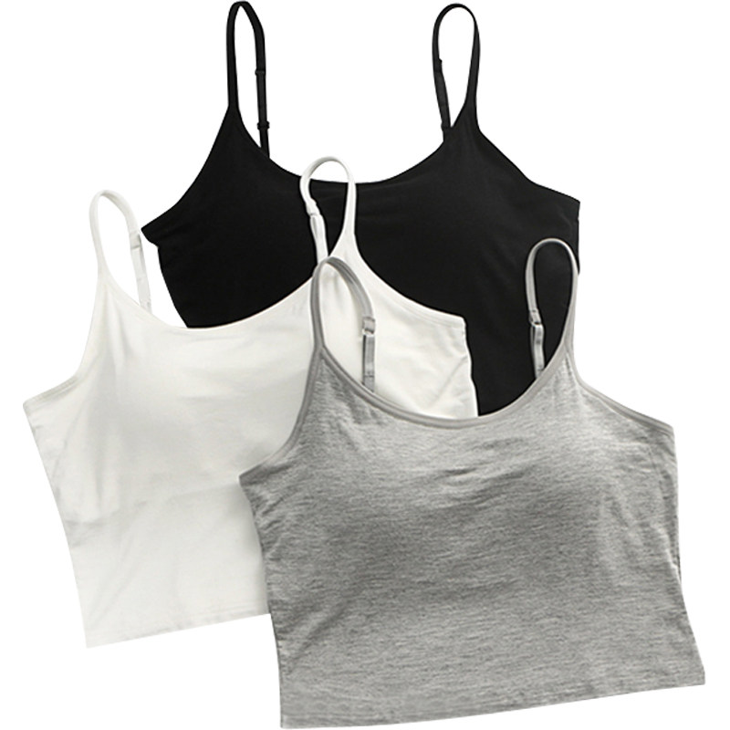 7.9 日本单 甩掉内衣 防走光立体胸垫设计细肩带打底纯色吊带背心,淘宝优惠券,粉丝福利购,淘宝优惠卷